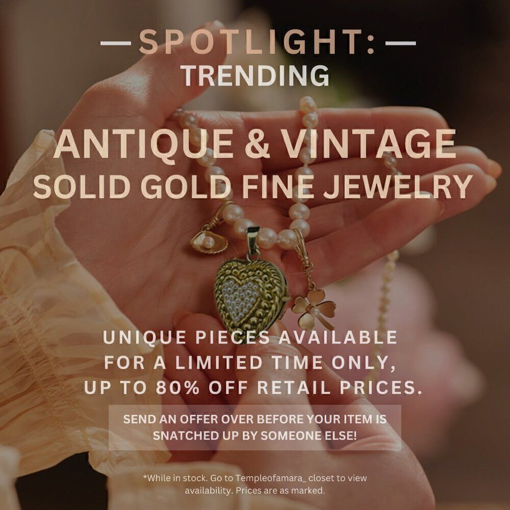 Vintage Estate & Antique Fine Jewelry Sale! Solid Gold 10k 14k 18k Fast Shipping